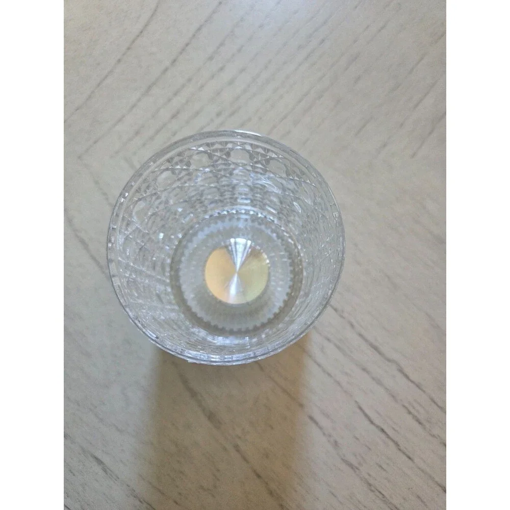 TarnorLer Spinning Whiskey Glass, 360° Rotating LED Base, Gemstone, 10 oz